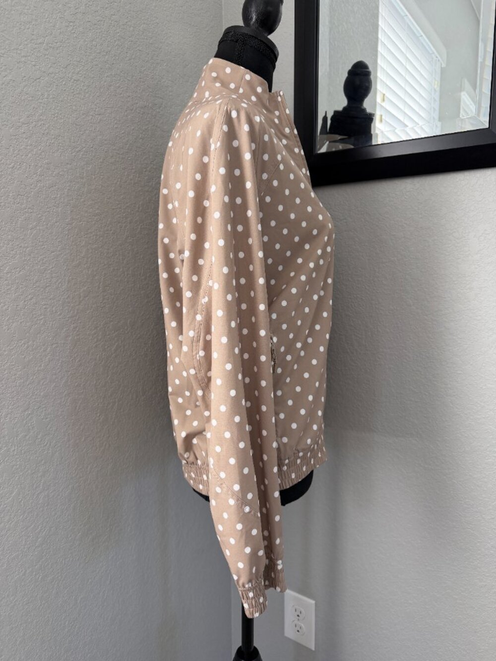 LULULEMON Adapted State Track Jacket Simple White Sheer Oak Polka 6 - Picture 7 of 11